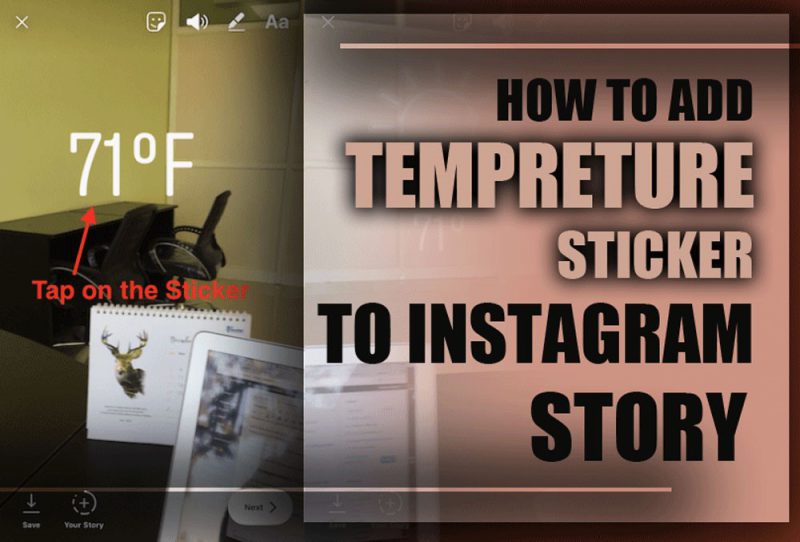 Add Temperature Sticker to Instagram Story