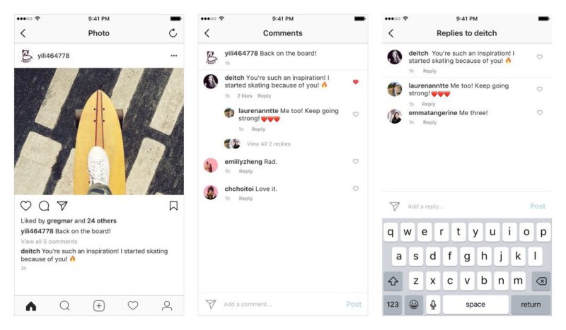 Instagram comment settings to manage and unhide comments