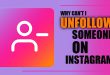 Instagram unfollow button not working on mobile app