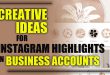 creative Instagram highlight cover ideas for business pages