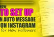Set up auto message on Instagram using ManyChat dashboard