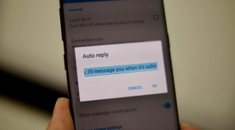 Welcome message example sent automatically to new Instagram follower