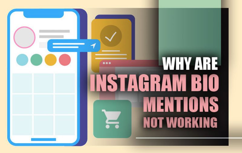 Instagram bio mention not working with error message on mobile screen