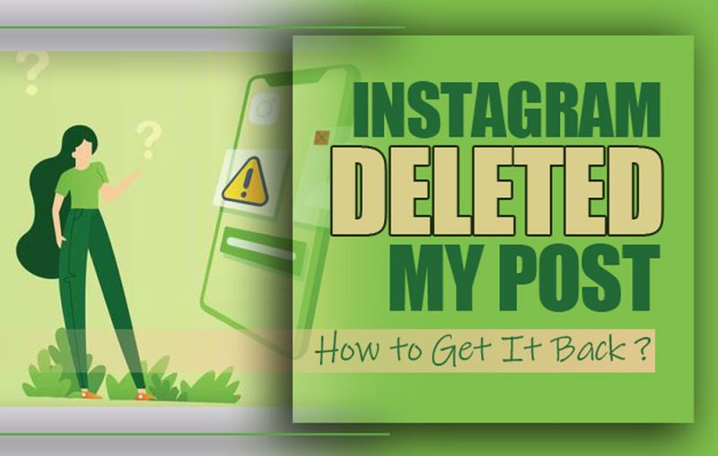 A frustrated person looking at their smartphone with an empty Instagram feed, illustrating the problem of a deleted Instagram post in 2025.