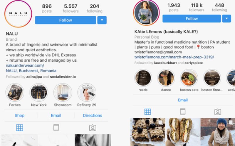 User reporting a problem to Instagram support regarding broken bio mentions