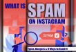 Example of spam comments on Instagram with promotional links and irrelevant emojis