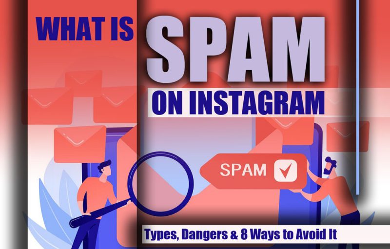  Example of spam comments on Instagram with promotional links and irrelevant emojis