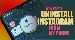 A smartphone screen showing the Instagram app icon that a user can't uninstall, representing a common phone issue.