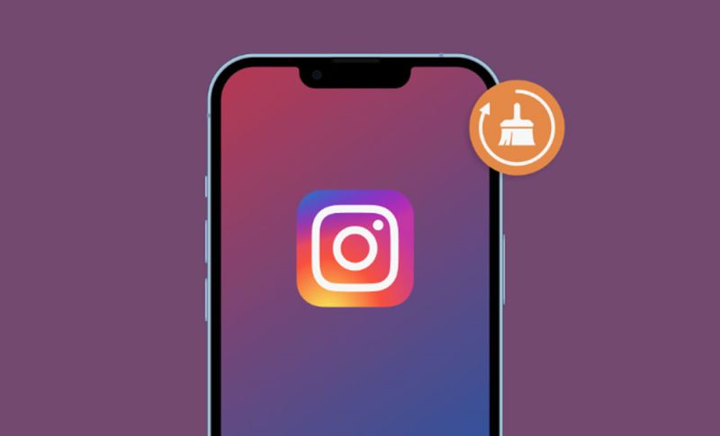 A screenshot from an iPhone's 'General Storage' settings, with the Instagram app selected and the 'Offload App' option clearly visible for clearing the cache.
