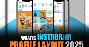A side-by-side comparison showing the classic square Instagram grid versus the modern vertical Instagram profile layout.