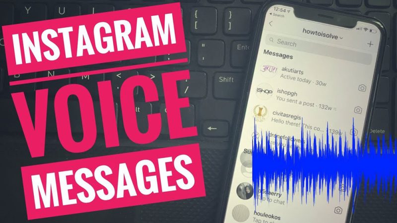 A hand turning off the 'Use Less Mobile Data' option in Instagram settings to improve audio message loading and playback quality.