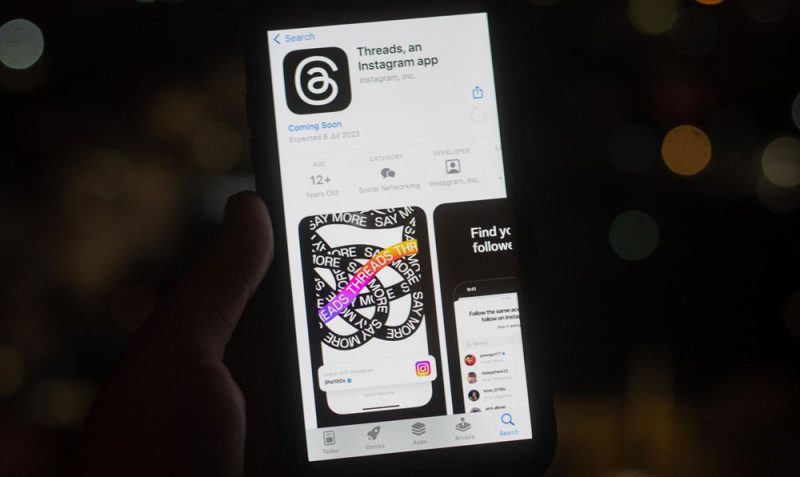 An illustration representing Threads app data privacy, showing the app logo next to a security shield icon.