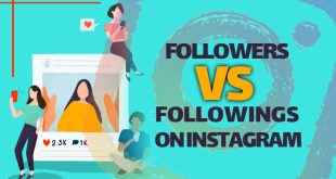 A visual comparison showing the difference between followers vs following on an Instagram profile to understand account credibility.