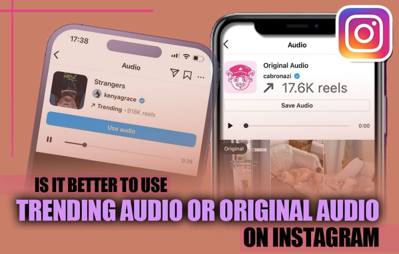 A content creator deciding between using trending audio vs original audio on Instagram Reels to maximize reach and engagement.