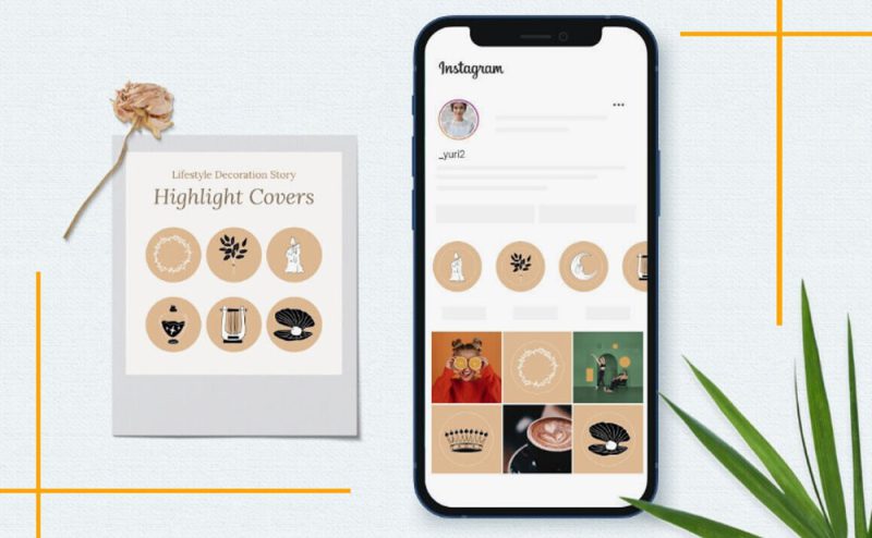 An optimized Instagram profile showing how cohesive highlight covers improve visual branding and navigation.