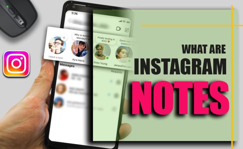 Instagram Notes feature displayed at the top of the direct messages inbox in 2025.